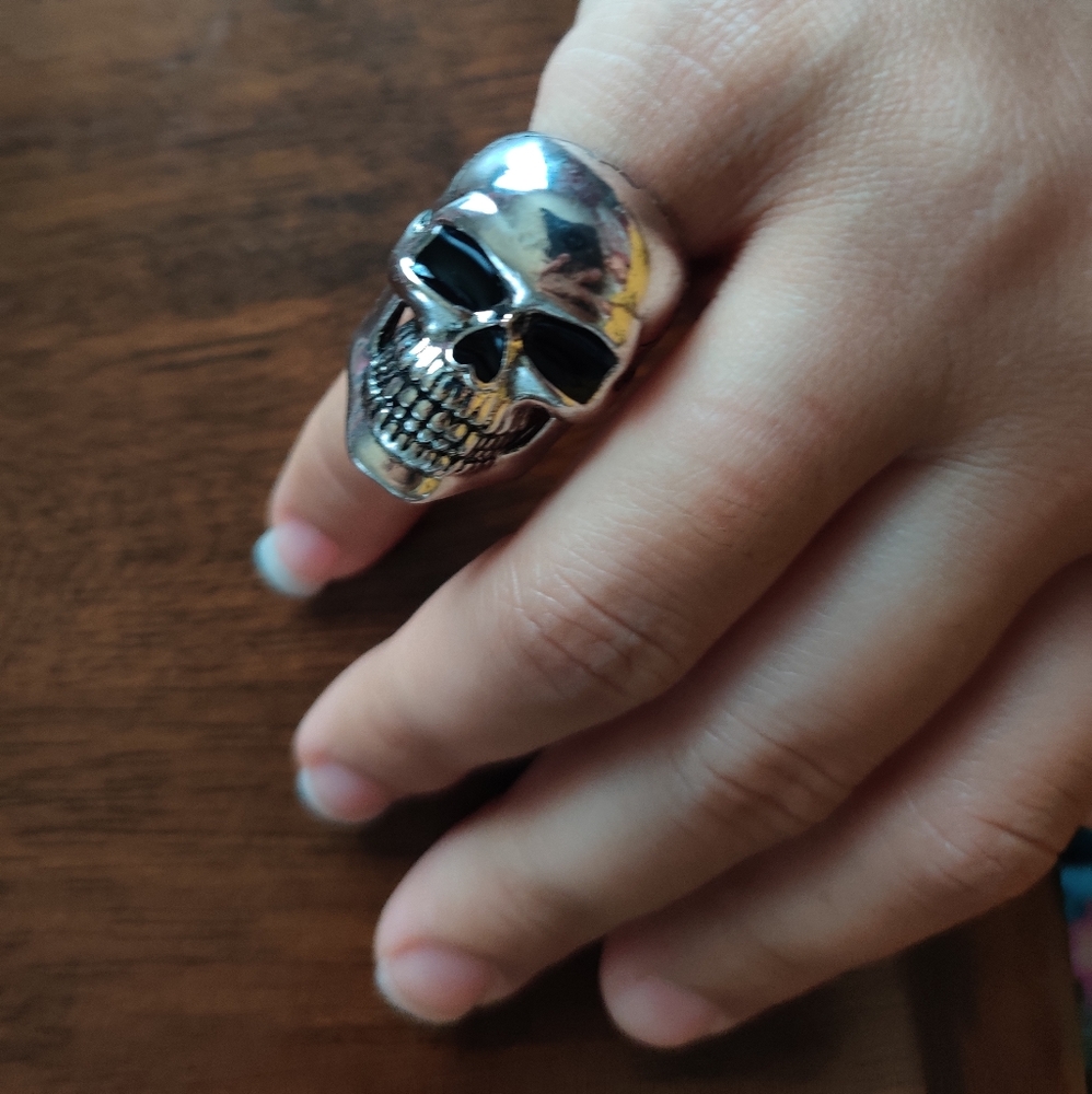Skull Solid Silver Ring - image 6